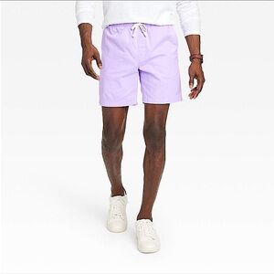 NEW Men's 7" Everyday Relaxed Fit Pull-On Shorts - Goodfellow & Com Lavender XL